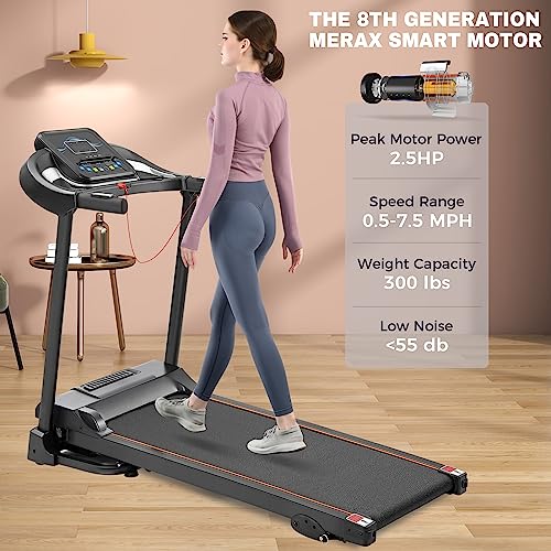 Merax Folding Electric Treadmill With Incline 2.5Hp Energy Saving 12 Preset Programs Running Walking Jogging Machine For Home Office Indoor Cardio Exercise thumb #1