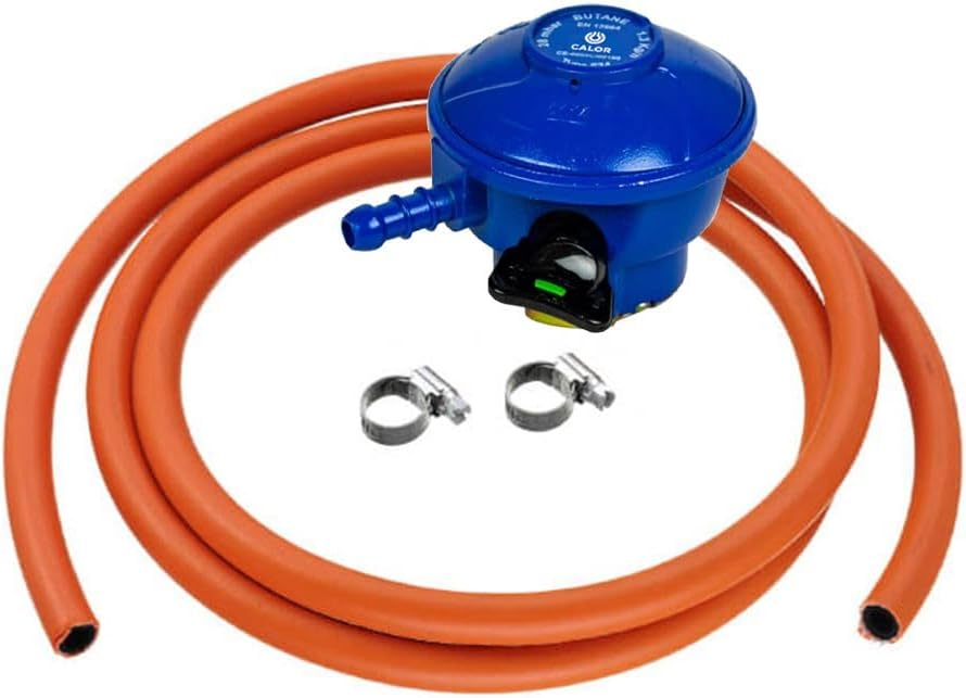 Calor Gas Brand Butane 21Mm Gas Regulator 1Mt Hose & 2 Clips