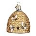 Old World Christmas Bee Skep Glass Blown Ornament