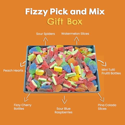 Heavenly Sweets | Pick and Mix Sweets Gift Box Fizzy Hamper | Premium 850g Sour Gummy Retro Candy | Birthday Party Easter Get Well Assortment | Pick & Mix Treats Selection Kids Adults - Image 4