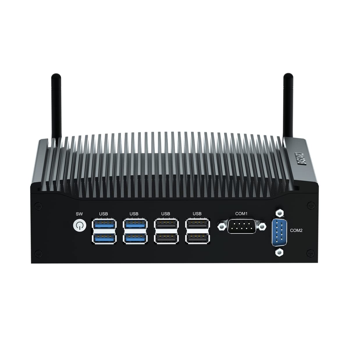 BASOARO Mini PC Fanless i5-8350U 16GB RAM 256GB SSD Win 11 Pro Dual RJ45 LAN 2 RS232 COM 2 HD Displays USB 3.0 WiFi BT