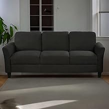 Torque - Alento 5 Seater Fabric Sofa for Living Room, Bedroom, Home, Office Furniture (Black, 3+2) | 1 Year Limited Warranty