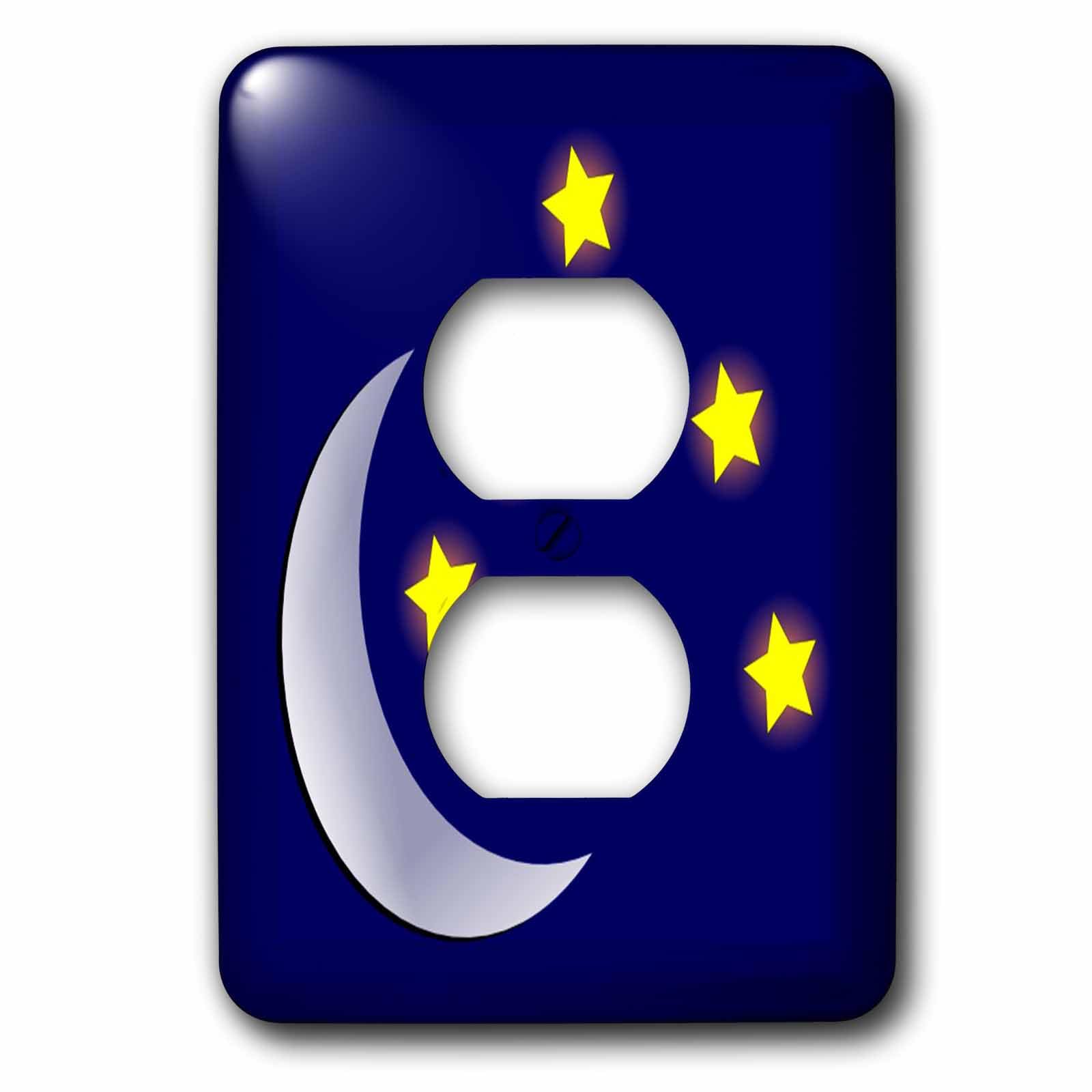 Tapón de salida Moon n Stars para ocultar enchufes antiestéticos con diseño de luna