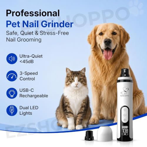 Image of Premium Stress-Free Claw Grooming System The Grooming Solution with Dual LEDs, Smart LCD & 3 Speed Control. Whisper-Quiet, Painless, & Safe Trimming for Dogs & Cats