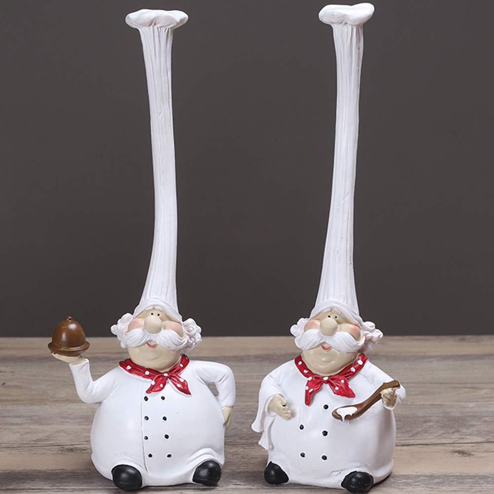Statue di Chef per la Decorazione della Cucina, Scultura da Tavolo da appoggio in Resina per Cottage di Campagna, Regali di inaugurazione della casa da Collezione, Grande