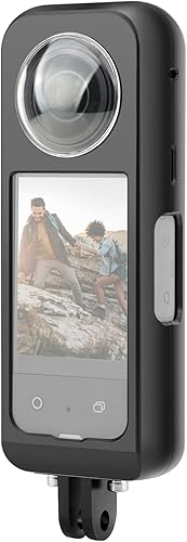 PULUZ Funda protectora de metal + protectores de lente para Insta360 X3, carcasa antiarañazos y protector de lente impermeable de alta transmisión