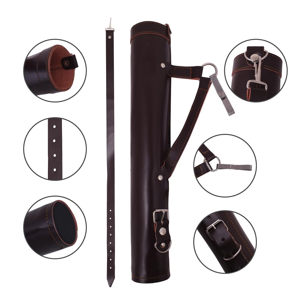 Generic Traditional Archery Quivers for Hunting- Back/Hip/Side Quiver for Arrows- Traditional Shoulder Back Archery Products for Archery & Hunting Sports, brown