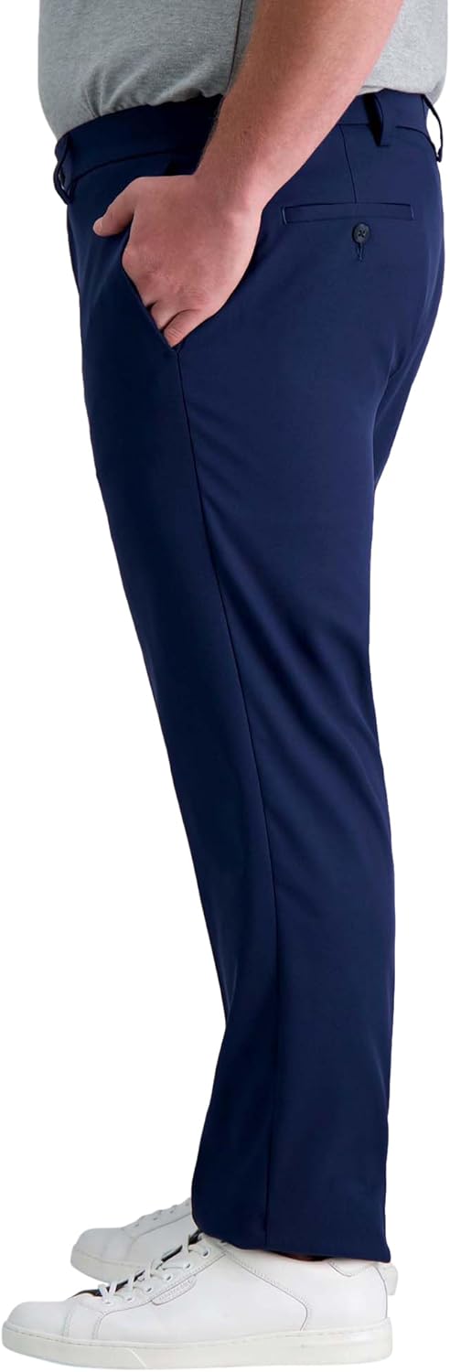 Haggar Mens Cool Right Performance Flex Straight Fit Flat Front Pant-reg. and Big & Tall - Image 2
