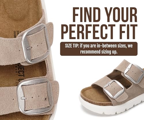 Image of Project Cloud 100% Genuine Leather Platform Sandals Women Footwear - Wedge Chunky Slides for Women 2026 with Memory Foam Insole & Cork Footbed Womens Sandals (GreeceChunky)