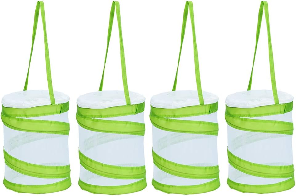 Mini Butterfly Habitat, Insect Mesh Cage, Bug Terrarium Pop Up 5.5" x 7" Tall (Pack of 4)