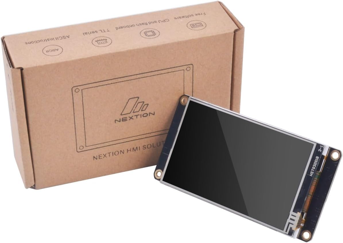 Digitalkey NX4024K032 Display Nextion LCD IoT da 3,2 Pollici, Risoluzione 400x240, MCU 48MHz, 16MB Flash, Kit con Display HMI, Cavo XH2.54 4P, Scheda Test Alimentazione per Dispositivi Smart