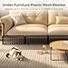 12 Pcs Plastic Mesh Under Sofa Blockers, Flexible Furniture Gap Guards for Couches, Pet & Toy Protection, Tool-Free Setup