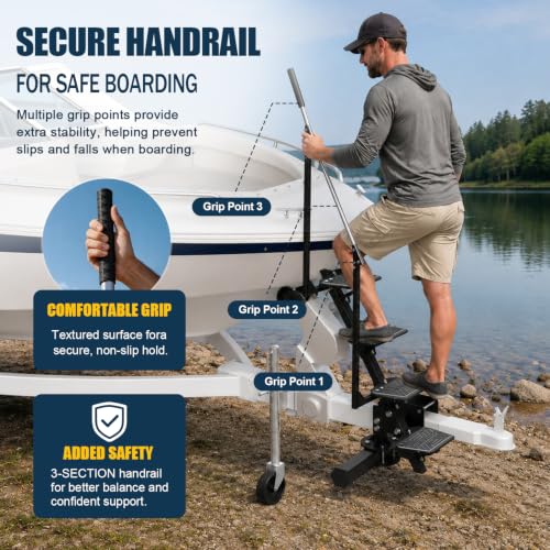 MILBOPAX 4-Step Boat Trailer Steps