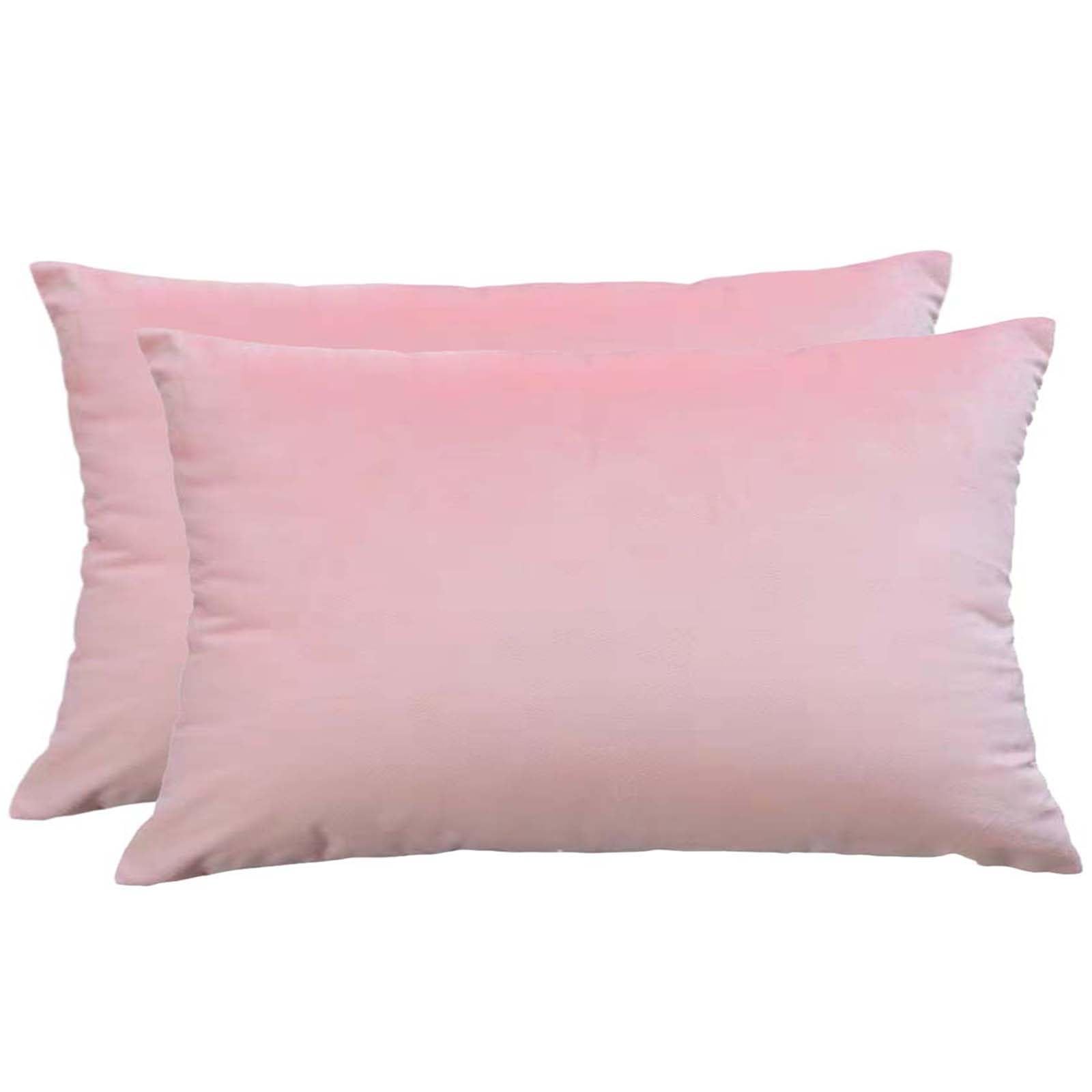 Throw Pillow Cases Set Of 2 Velvet Decorative Cushion Covers With Zipper｜Sofa Pillow Cases 12x20 18x18 20x20 24x24 Inch Couch Living Room Cushion Protector Cover