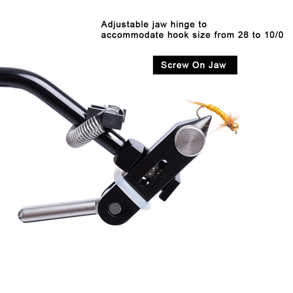 Raprance Rotary Fly Tying Vise with Portable Travel Case, Fly Fishing Tying Tool