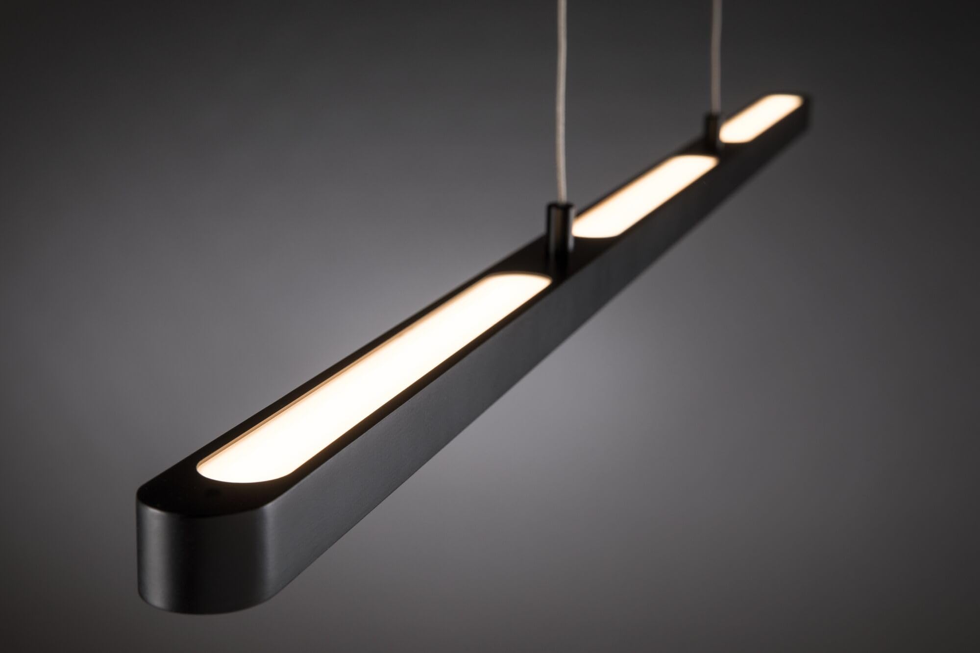 Paulmann 79885 LED Pendelleuchte Smart Home Zigbee Lento Tunable White 3x2100lm 3x13,5W Schwarz matt dimmbar Pendel