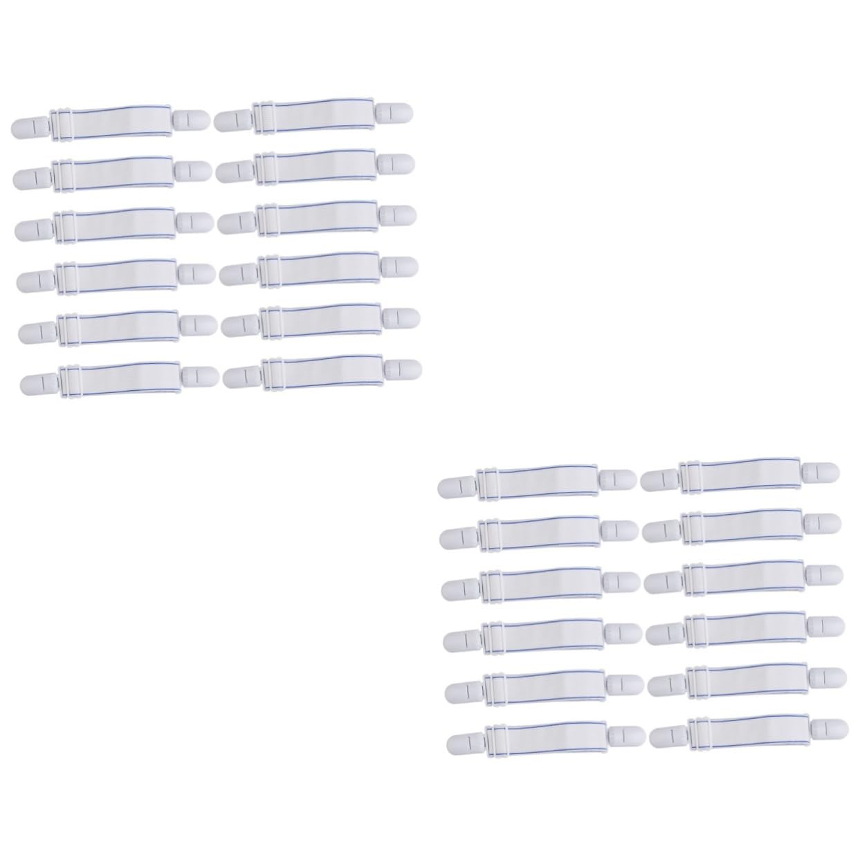 Alipis 2sets 12pcs Bed Sheet Fasteners Mattress Clips Fitted Sheet Holders for Corners Slipcovers Tablecloths Secure Neat Easy to Remove Compatible with All Mattress 12pcs*2