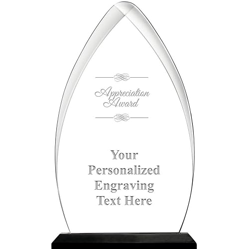 9.25" Gateway Skyline Appreciation Acrylic Award, Custom Engraved Appreciation Trophy, Engraving Included