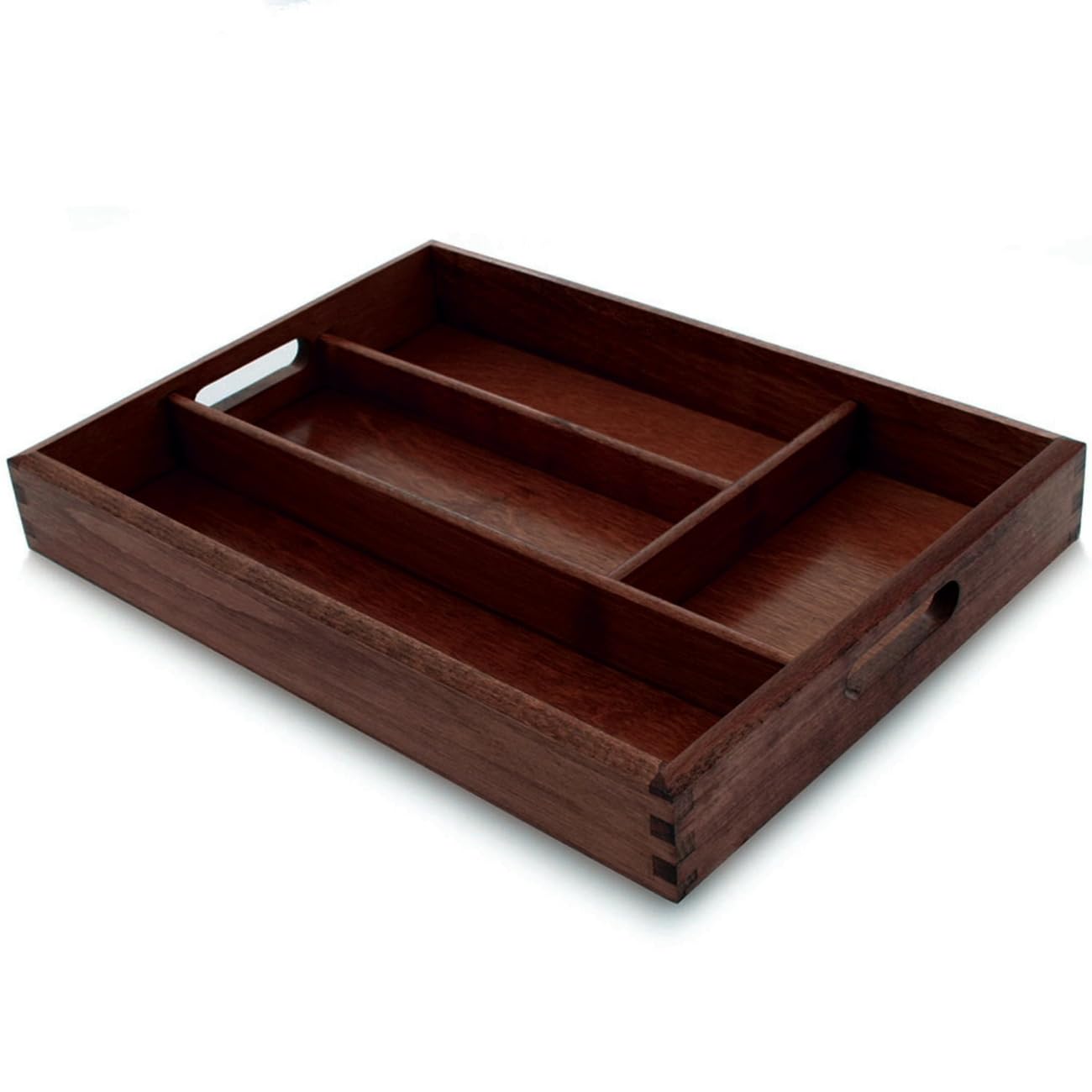 Bütic - Cubertería de madera para el hogar y el gastro (3 compartimentos, 4 compartimentos, 5 compartimentos, 4 compartimentos), color marrón