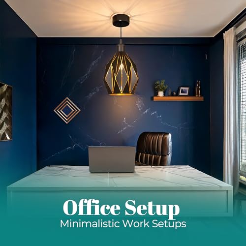 GIGGI Black Ceiling Light Shade with Gold Inner, Metal Lampshades for Ceiling Lights, Modern Easy Fit Pendant Lamp Shades for Table Lamps, Living Room, Bedroom, Kitchen, Hallway, Home Décor, Office - Image 5