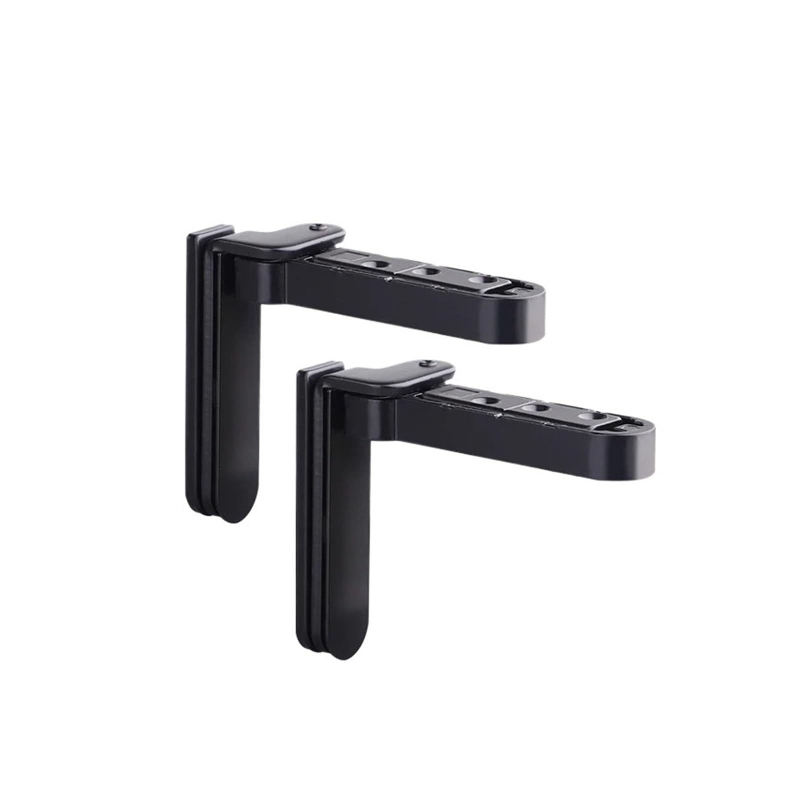 Axylqjvznc Black 2-Pack Invisible 3D Adjustable Swivel Hinges – Hidden Cabinet Door Hardware For Kitchen And Home Furniture