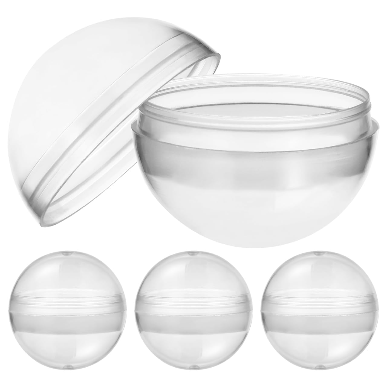 BESPORTBLE 100pcs 32mm Clear Plastic Balls For Crafts Christmas Fillable Ornament Ornaments Acrylic DIY Display Round Storage for Holiday Wedding Party Home Decor