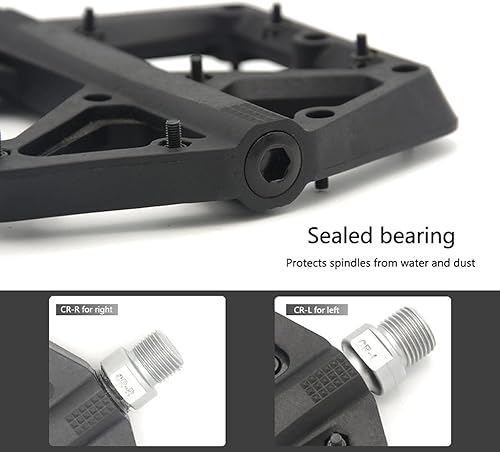 Miniatura 5 de Pedales de bicicleta de montaña 916 Nylon compuesto Flat Pedales ligero sellado rodamiento bicicleta plataforma pedales para BMX MTB Mountain Road