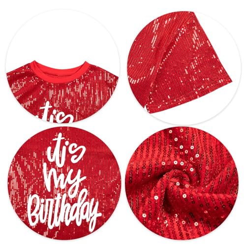 Image of FLOYU Women Sequin Birthday Dress It's My Birthday Dresses Sparkly Party Tops Sexy Birthday Outfits