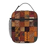 RLDOBOFE Lunch box for Women Insulated Lunch bag African Style Patchwork Lunchbox for Work Picnic Portable Lunch tote