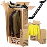 3 x Wardrobe Garment Box Strong Double Wall Removal/Moving Storage Cardboard Boxes