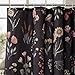 Ohocut Boho Shower Curtains for Bathroom Black Cute Floral Waterproof Polyester Fabric Shower Curtain 72x72 Inch