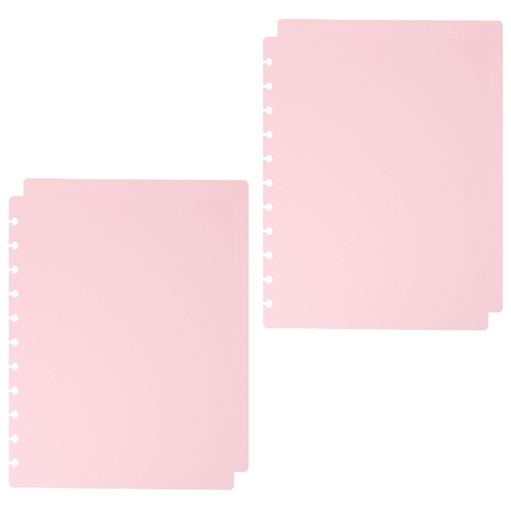ITSYHPRO 2 Set A4 Discbound Notebook Covers DIY Disc Planner Candy Colors Compatible for Notebook and Planner(Pink,A4)