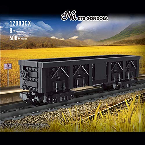 Erweiterungsauto, 608 Klemmbausteine Dampflokomotive Zug mit Schienen, Konstruktionsspielzeug Kompatibel mit anderen… – Bild 3