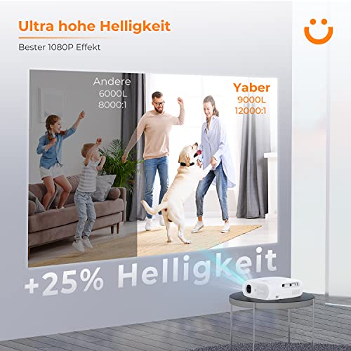 Yaber Beamer Full HD 1080P, 9500 lumen, 5G WIFI Bluetooth Beamer met 6D Auto Trapezecorrectie & 4P/4D, ondersteuning 4K… - Image 4