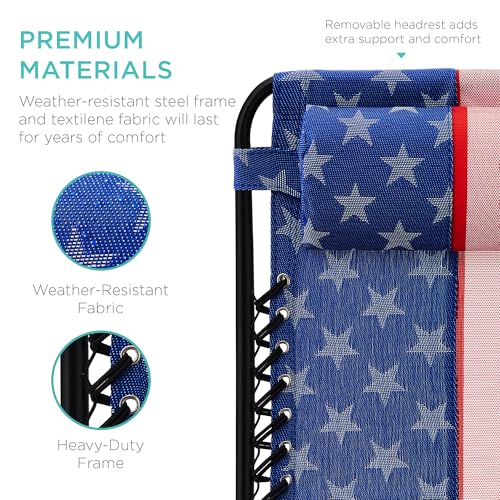 Best Choice Products Set of 2 Adjustable Steel Mesh Zero Gravity Lounge Chair Recliners w/Pillows and Cup Holder Trays - Image 8