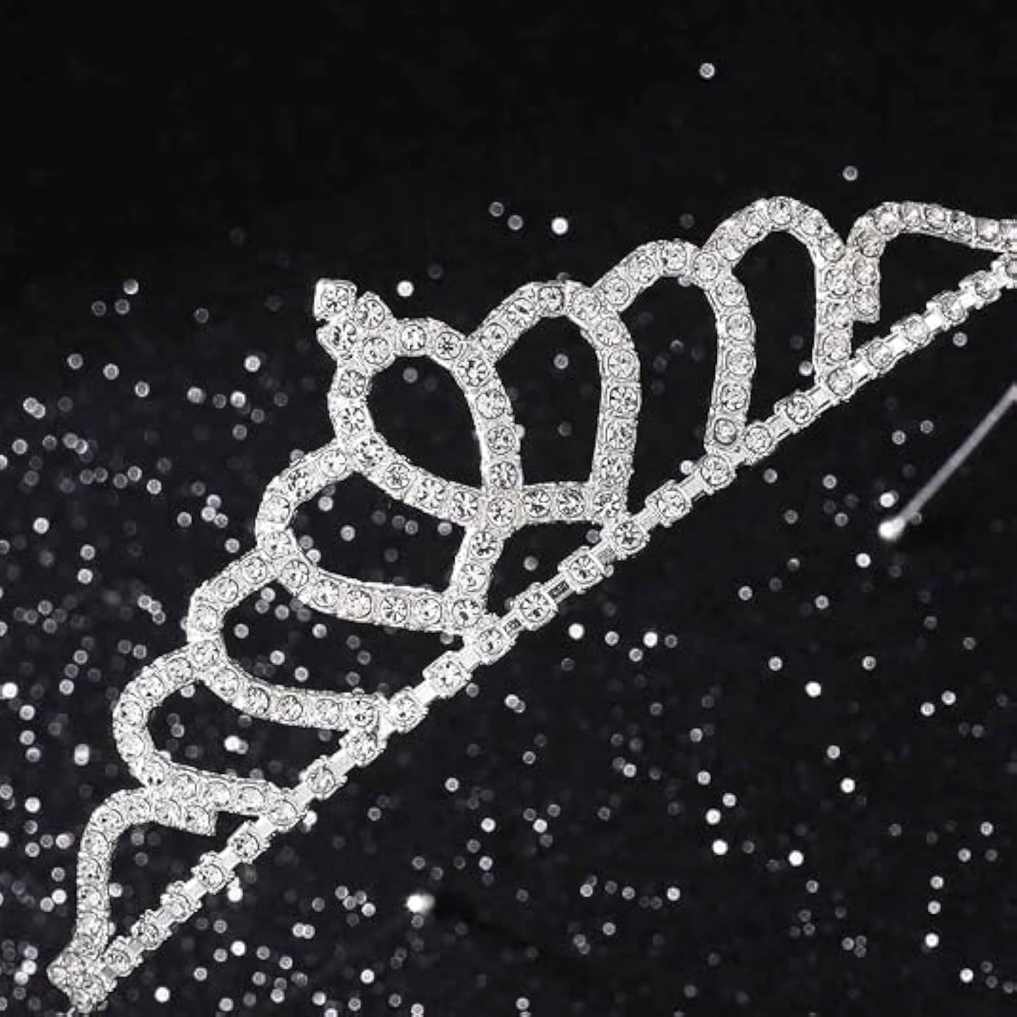 Silver Crown with Birthday Sash, Queen Tiara Set