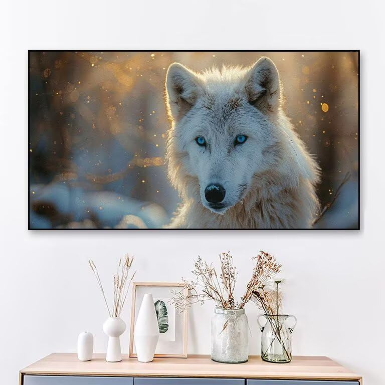 Kit complet broderie diamant loup cadeau idéal activité manuelle