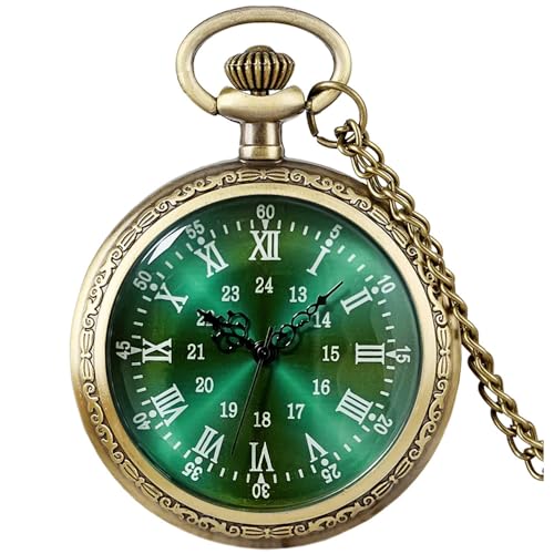Image of Vintage Quartz Pocket Watches for Men with Chains, Analog Pocket Watch for Women, Gifts for Dad /Grandpa Gifts for Him for Birthday