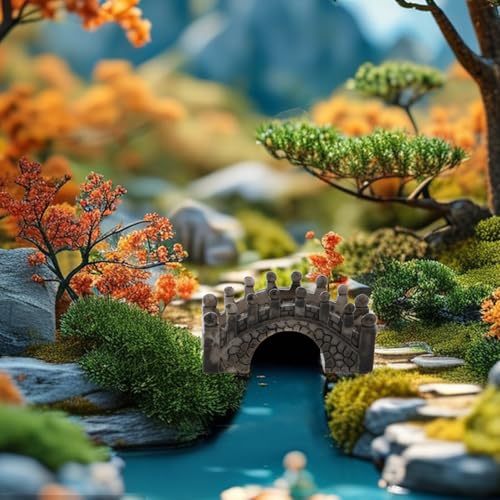 Pont en arc en résine miniature (2 pièces) pour micro paysage - 3