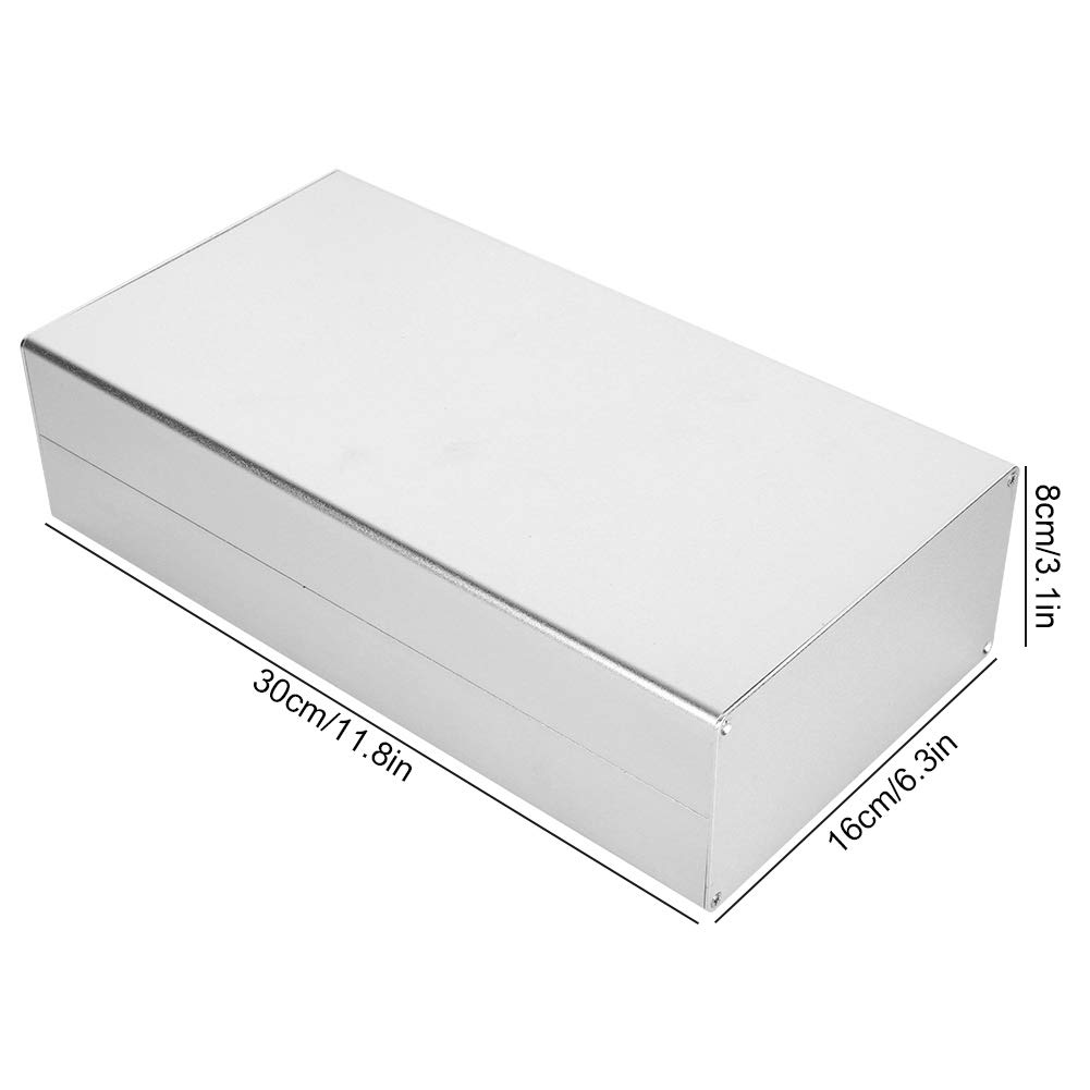 Obudowa elektroniczna, 80 x 160 x 300 mm aluminiowa obudowa płytka drukowana akcesoria elektryczne srebrny piasek rozpraszanie ciepła dla GPRS