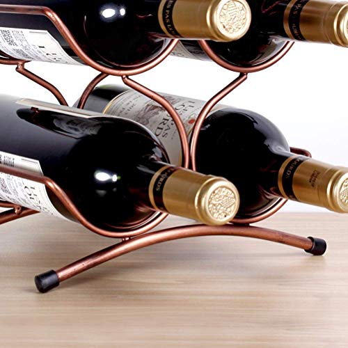 Soporte para vino de hierro forjado 6 botellas miniatura 4
