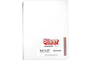 EasySubli Sublimation Heat Transfer Vinyl (siser) | 8.4" x 11" | 50 Pack