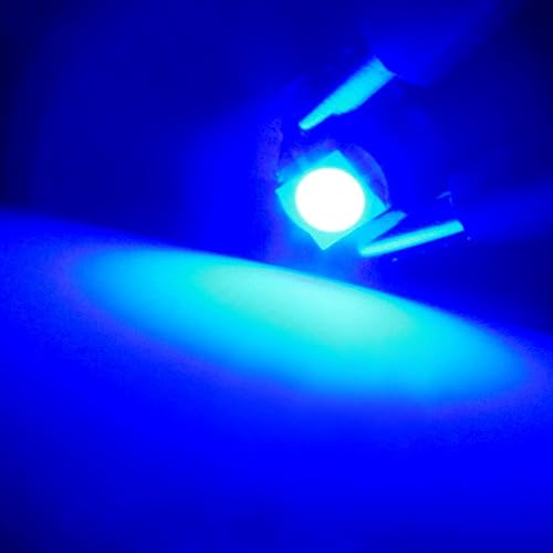 Miniatura 2 de cciyu Paquete de 20 lámparas LED T5 B8.4D 5050 1SMD para automóvil, luces indicadoras laterales para tablero (azul)