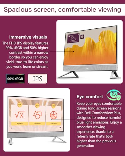 Image of Dell 27 All-in-One Desktop Computer, Core 7 150U(Up to 5.5 GHz), 27 inch FHD IPS Touch Display, Windows 11 Pro, 32GB DDR5, 1TB SSD, Wireless KB & Mouse, NVIDIA GeForce MX570A GDDR6, Wi-Fi 6E