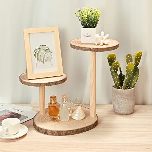 Willowdale 3 Tier Cupcake Stand For 24 Cupcakes, Wood Cup Cake Tier Stand Farmhouse Tiered Tray Decor Set, Rustic Wedding Cake Stands For Dessert Table Display Set Wooden Serving Tray For Party #TOP3