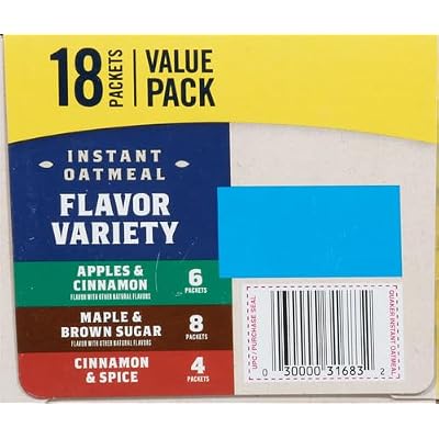 Quaker Instant Oatmeal, Variety Value Pack, 18 Count