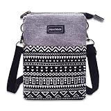 WITERY Sac à bandoulière mignon pour femme Bleu bonbon, blanc/noir, Medium