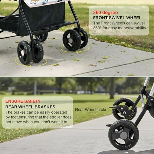 Image of Baybee Stroller Baby for Boy & Girl 0 to 3 Years | Foldable Strollers with Canopy, Parent Handle, 2-Position Adjustable Seat, 2-Point Safety Belt | Travel Pram for Kids (Grey)