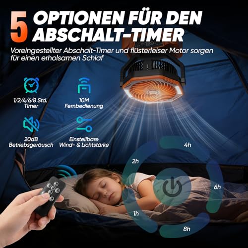 Lámpara de techo con ventilador kejector con luz LED ajustable y mando a distancia multifunción 6