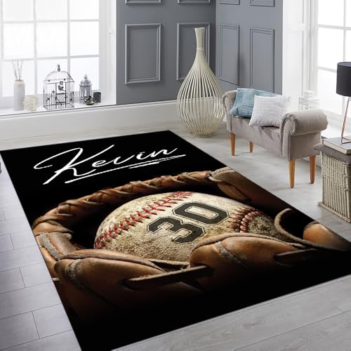 Tapete decorativo rectangular béisbol 3x5 pies miniatura 6